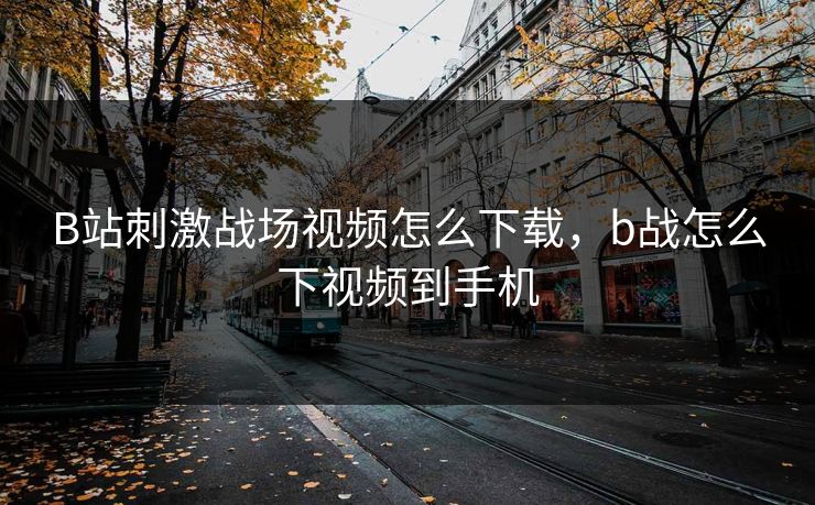 B站刺激战场视频怎么下载，b战怎么下视频到手机